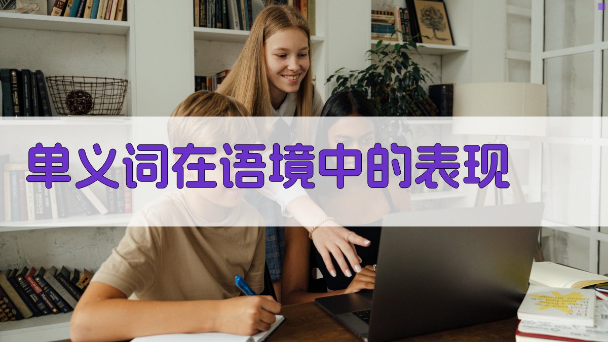 单义词在语境中的表现 图3