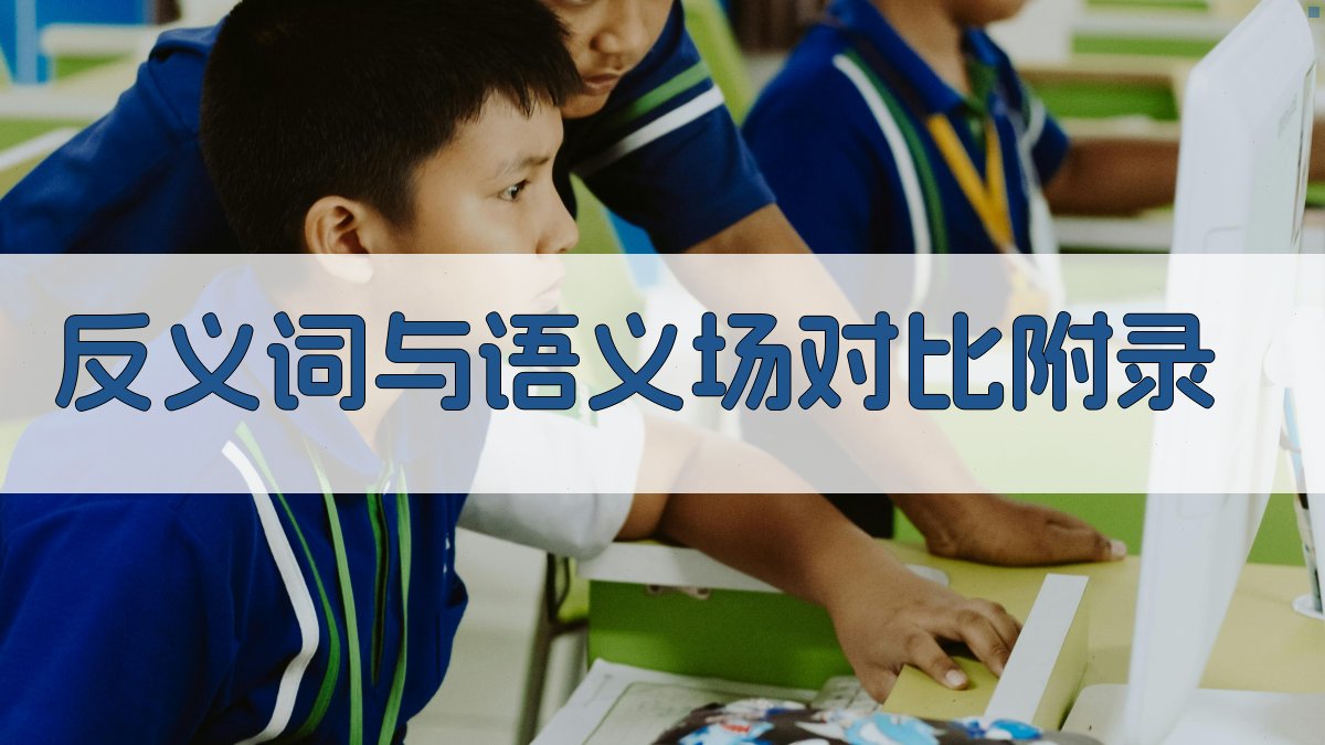 反义词与语义场对比 · 附录 图4