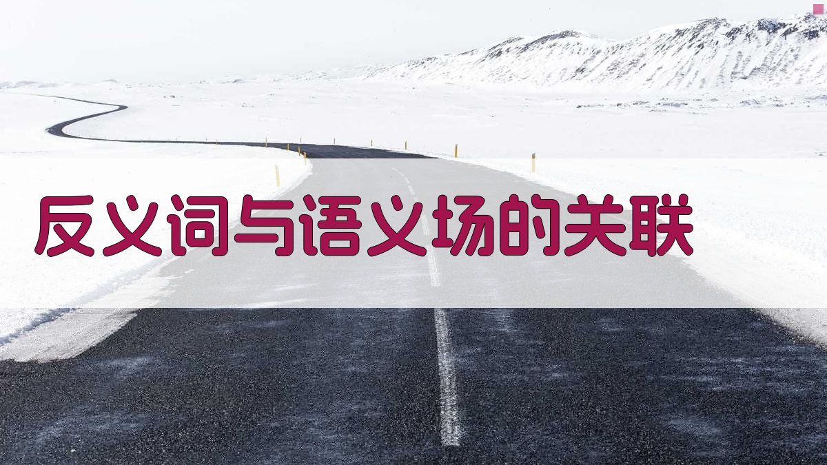 反义词与语义场的关联 图1