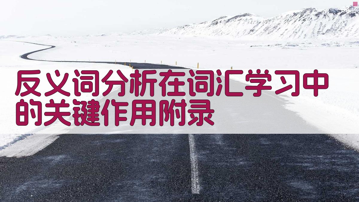 反义词分析在词汇学习中的关键作用 · 附录 图2