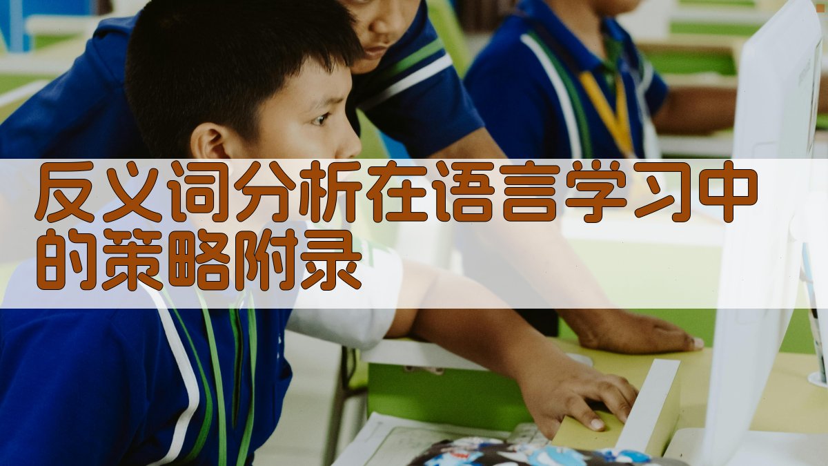 反义词分析在语言学习中的策略 · 附录 图5