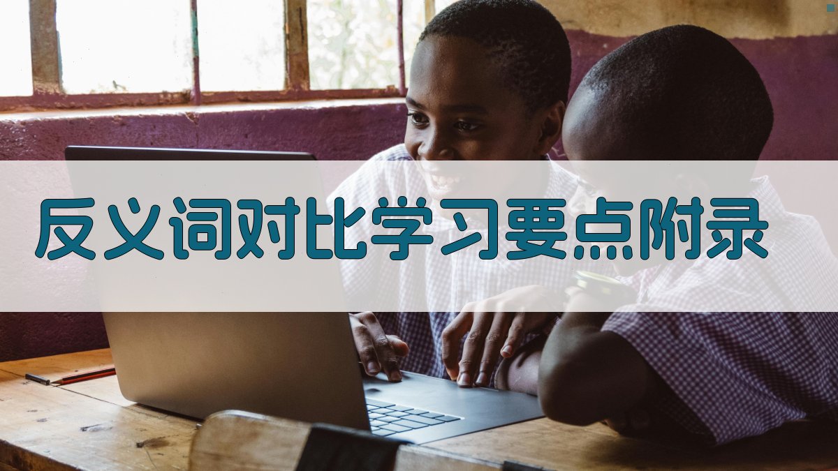 反义词对比学习要点 · 附录 图4