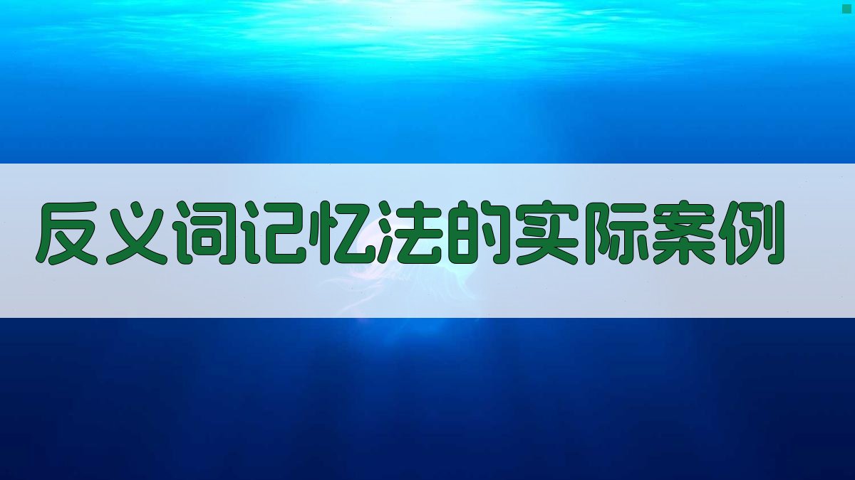反义词记忆法的实际案例 图3