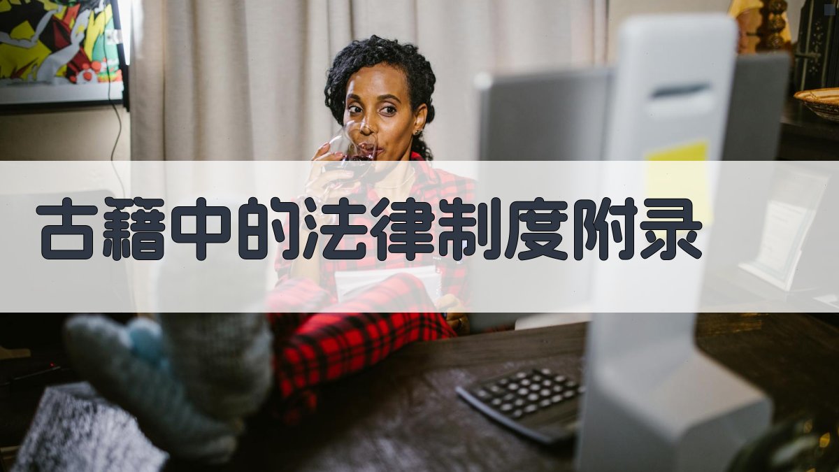 古籍中的法律制度 · 附录 图4