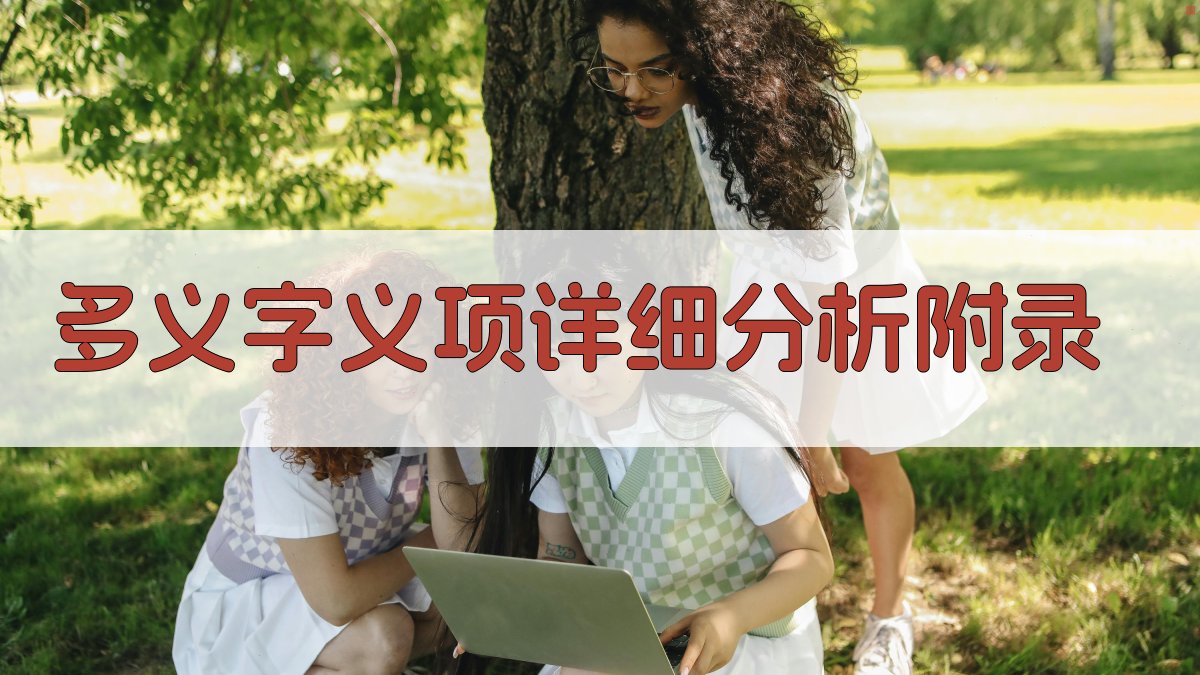 多义字义项详细分析 · 附录 图2