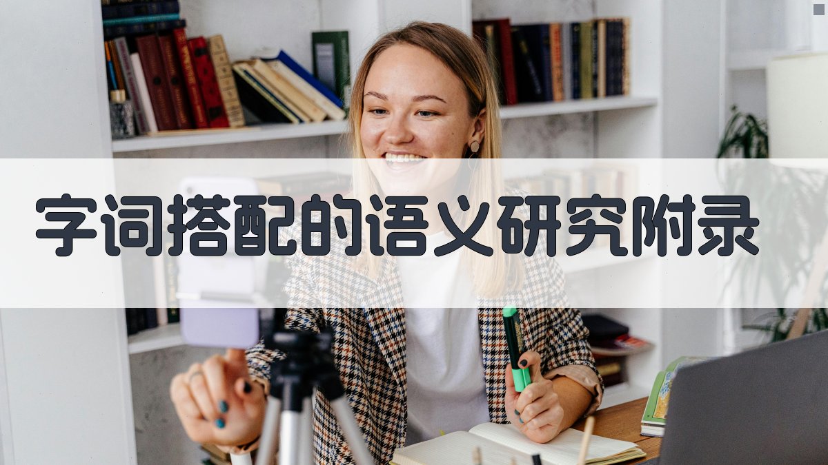 字词搭配的语义研究 · 附录 图3