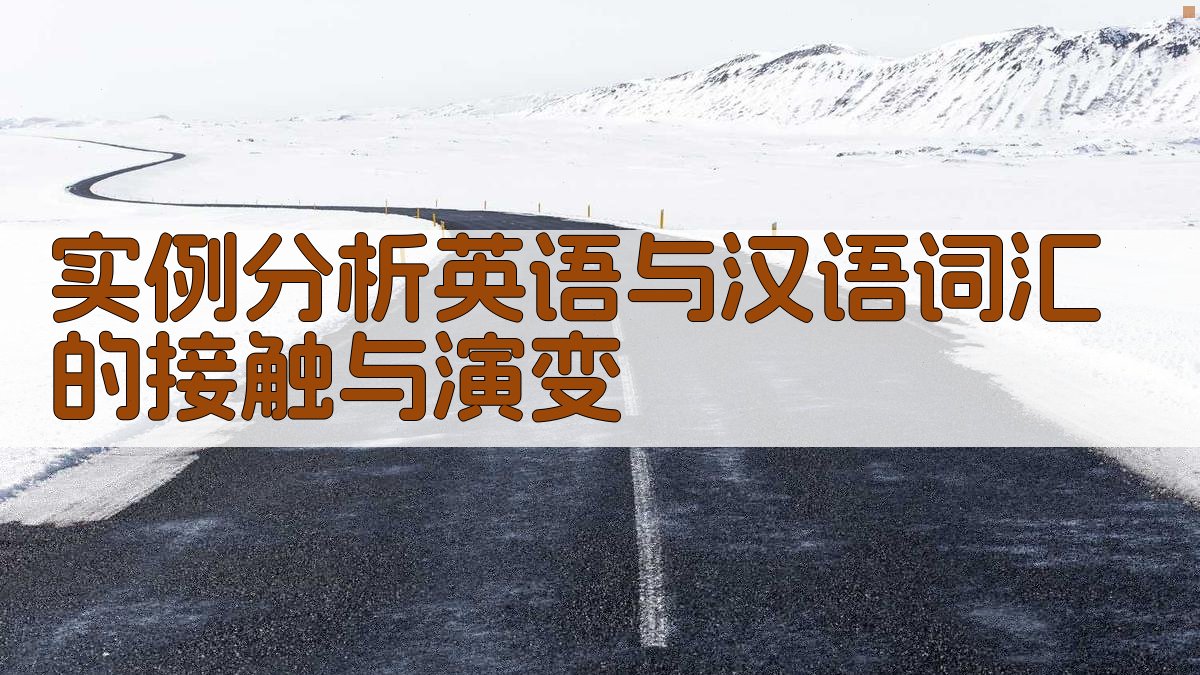 实例分析英语与汉语词汇的接触与演变 图2