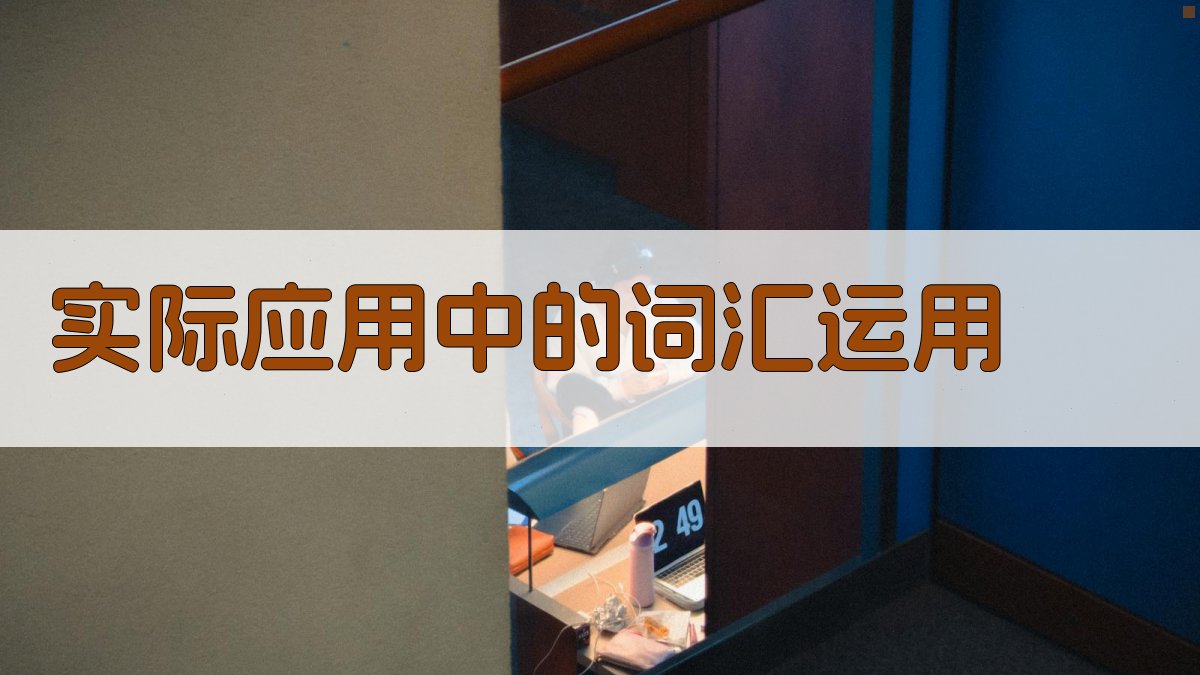 实际应用中的词汇运用 图4