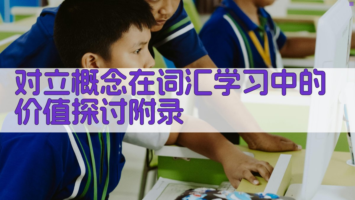 对立概念在词汇学习中的价值探讨 · 附录 图4