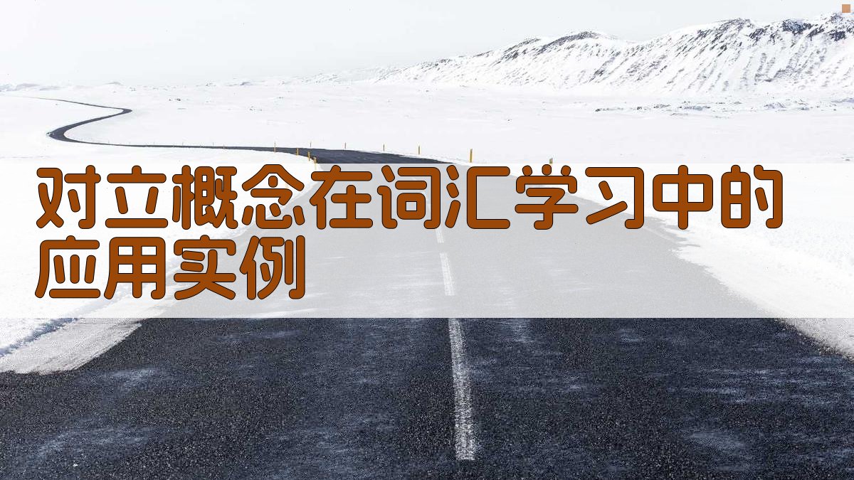 对立概念在词汇学习中的应用实例 图1