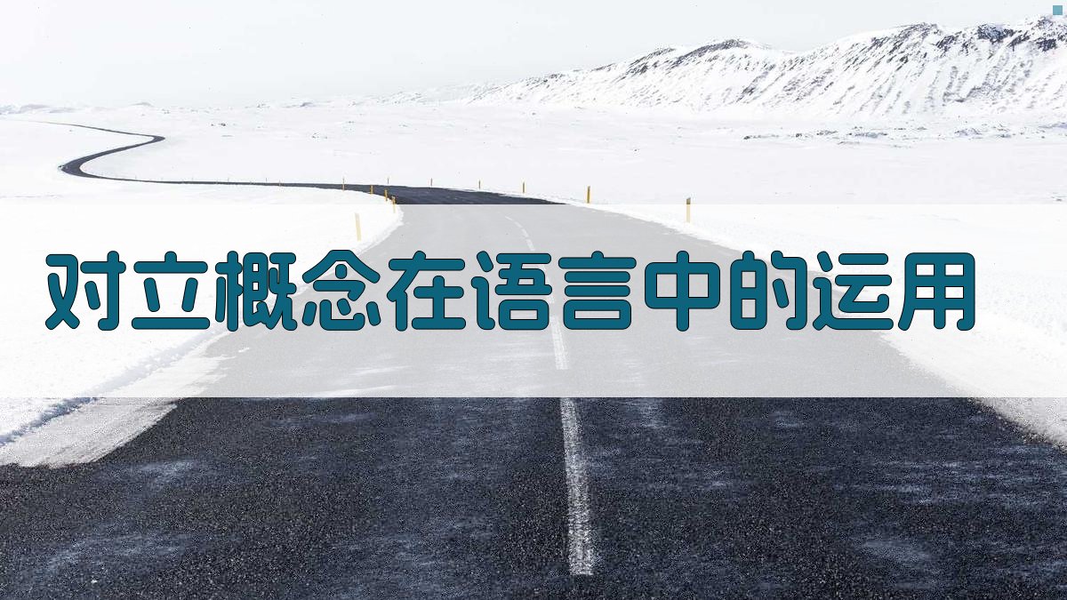 对立概念在语言中的运用 图2