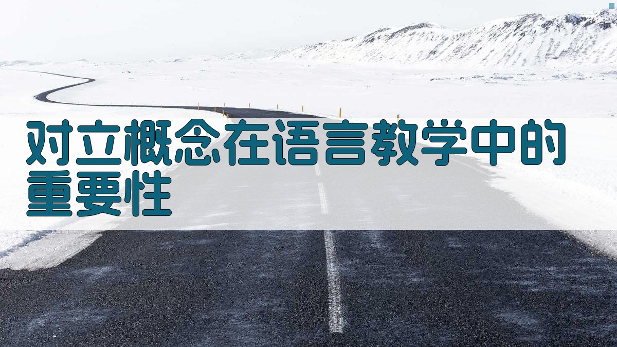 对立概念在语言教学中的重要性 图3