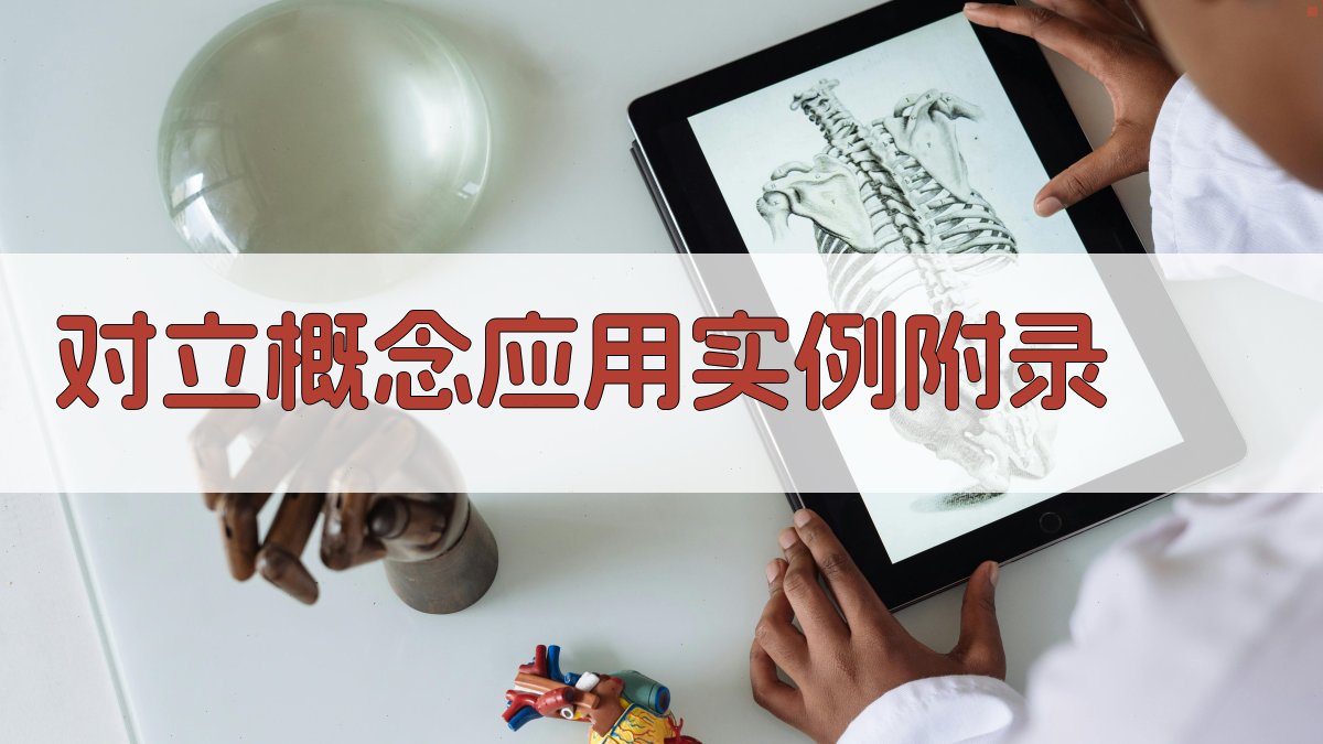 对立概念应用实例 · 附录 图5