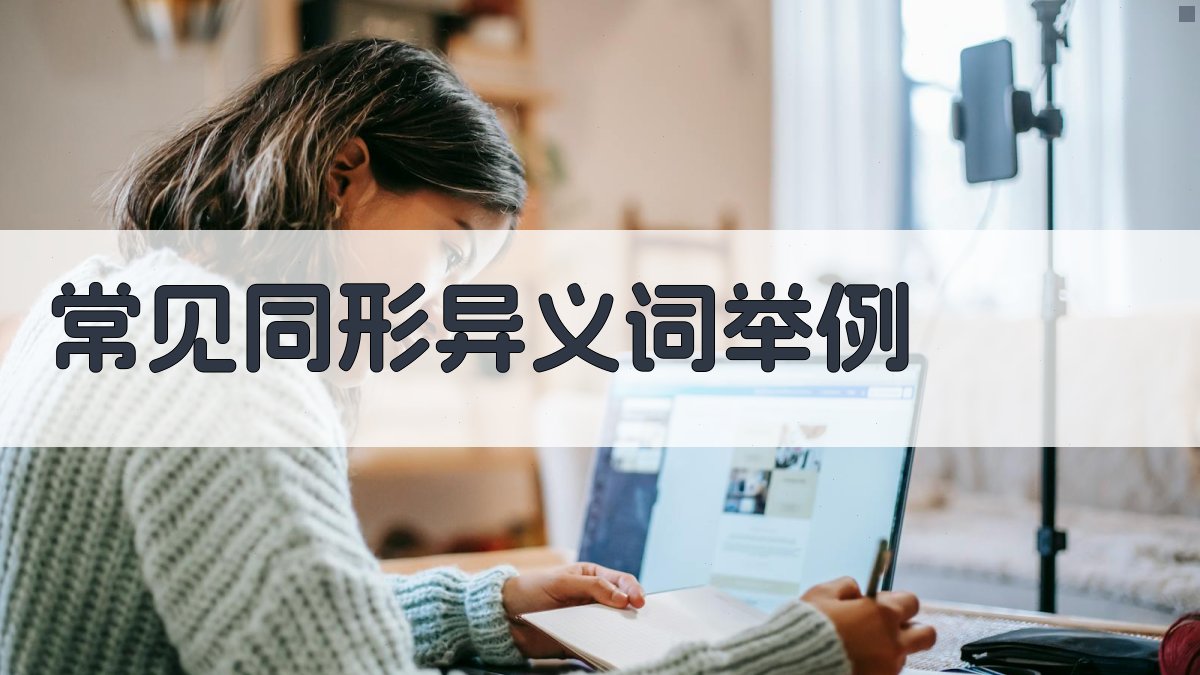 常见同形异义词举例 图1