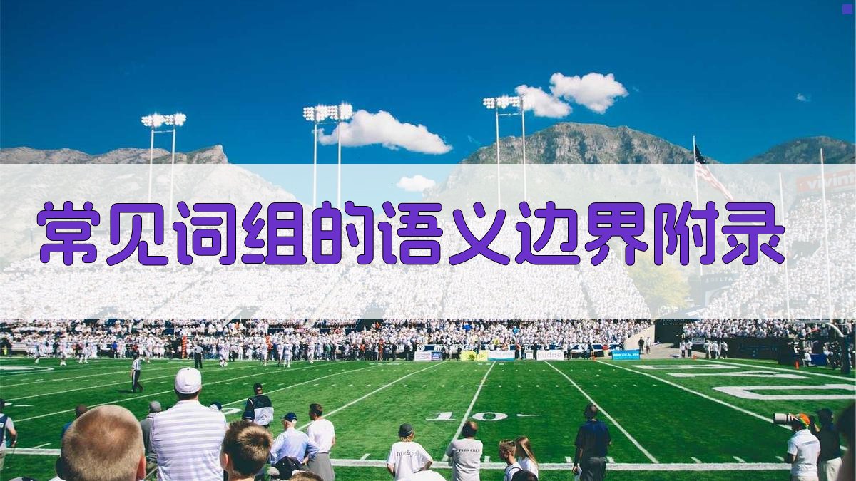 常见词组的语义边界 · 附录 图5