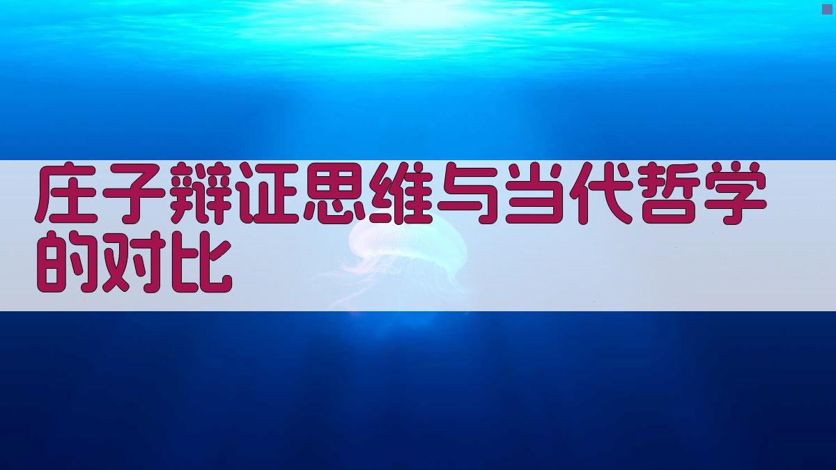 《庄子》辩证思维与当代哲学的对比 图2