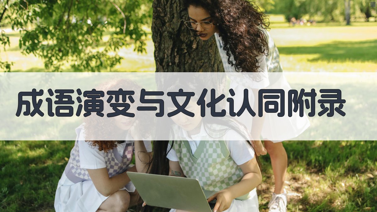 成语演变与文化认同 · 附录 图5