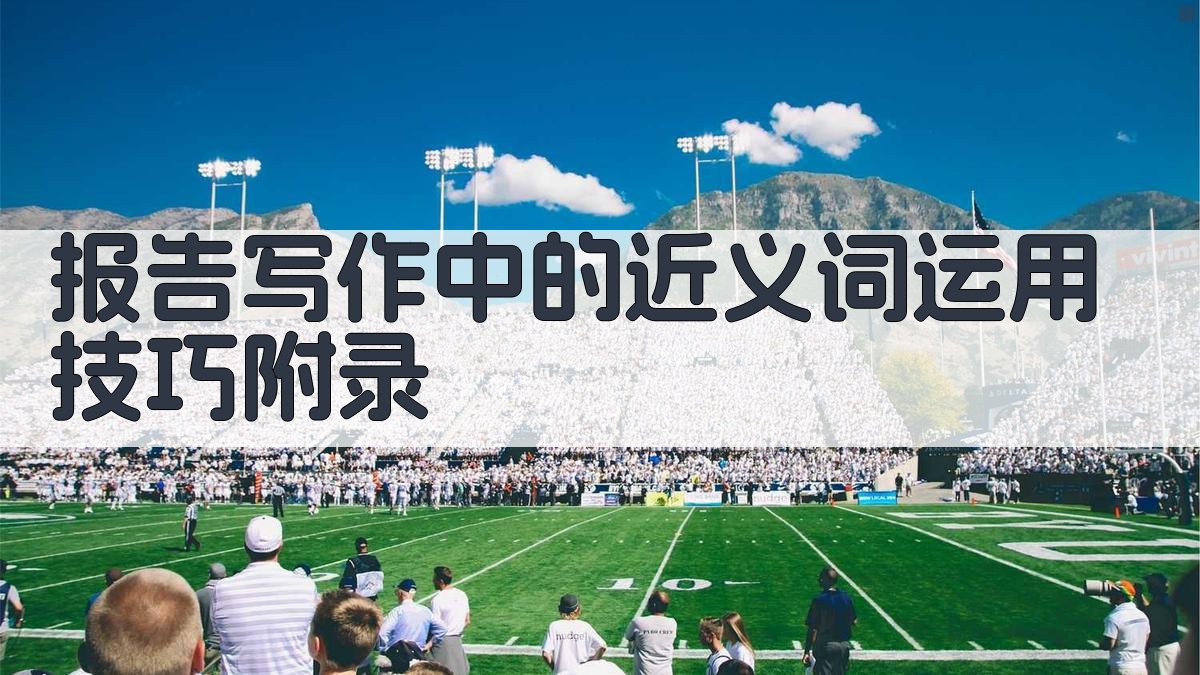 报告写作中的近义词运用技巧 · 附录 图3