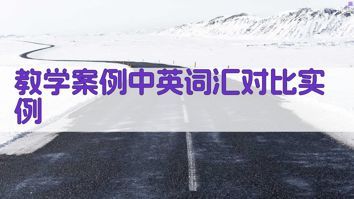 教学案例中英词汇对比实例 图1