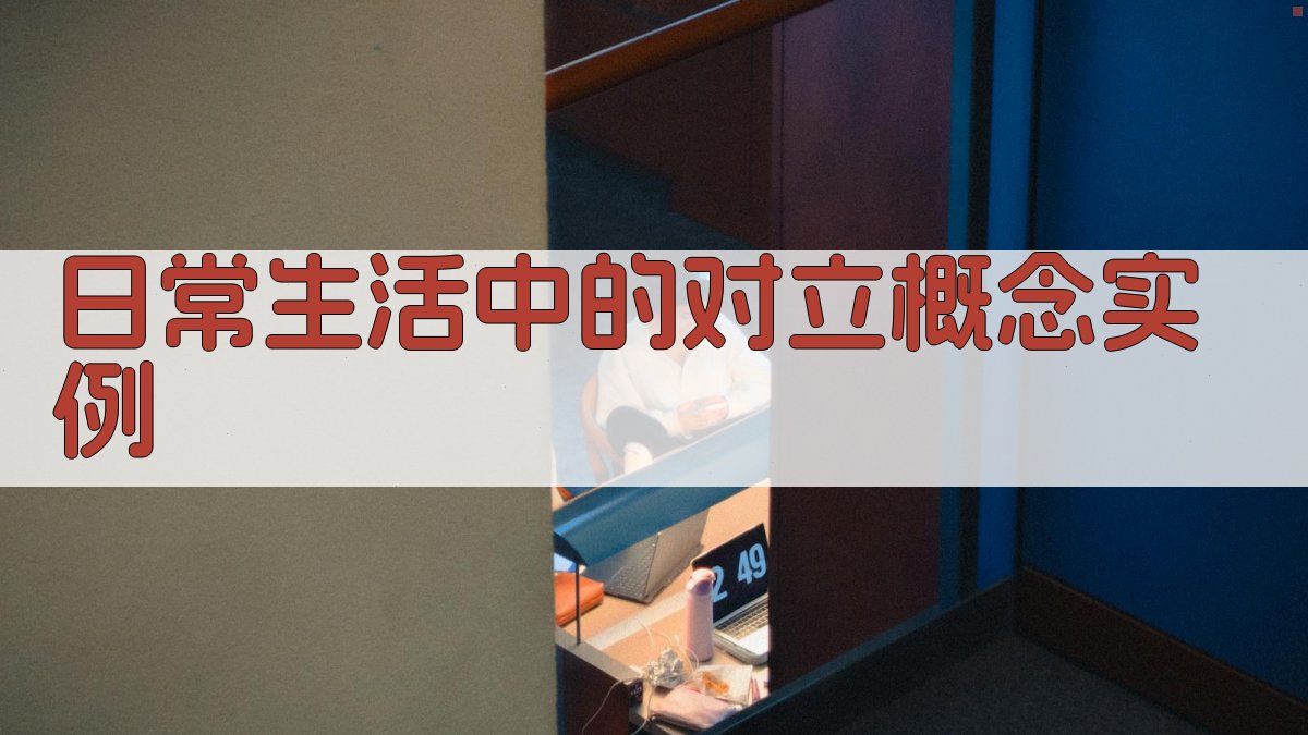 日常生活中的对立概念实例 图2