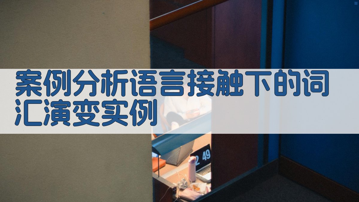 案例分析语言接触下的词汇演变实例 图2