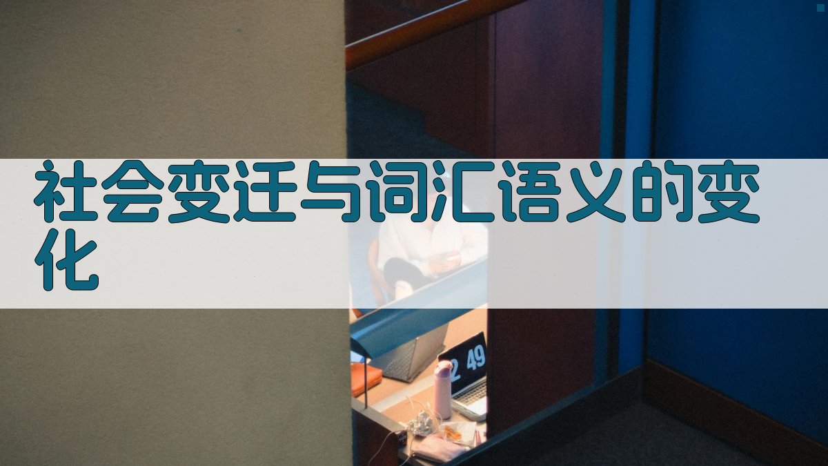 社会变迁与词汇语义的变化 图3