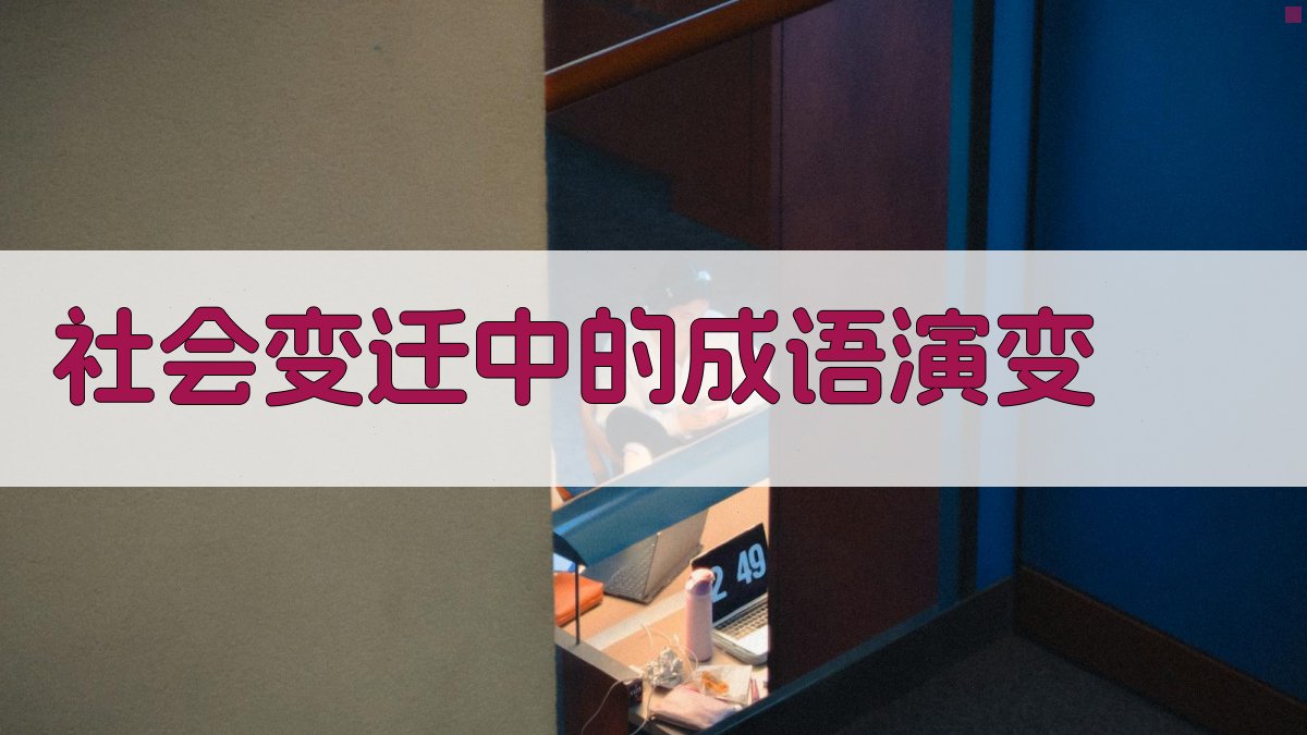 社会变迁中的成语演变 图1