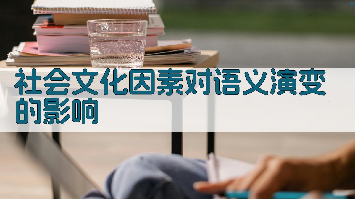 社会文化因素对语义演变的影响 图3