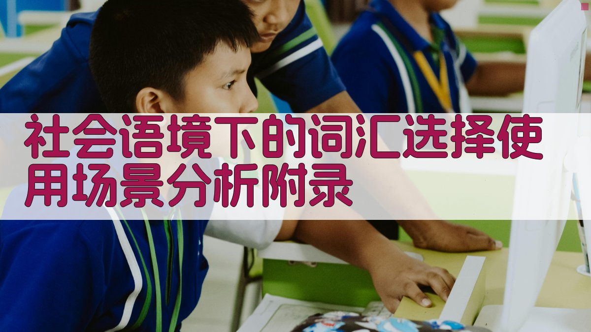 社会语境下的词汇选择使用场景分析 · 附录 图3