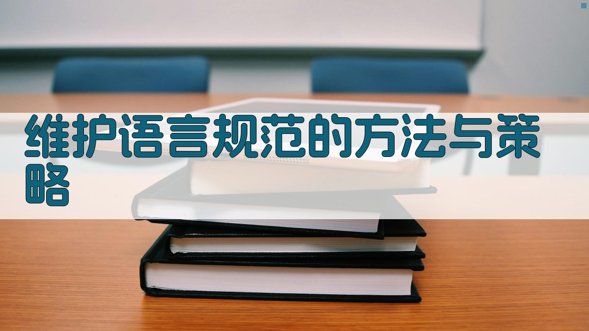 维护语言规范的方法与策略 图3