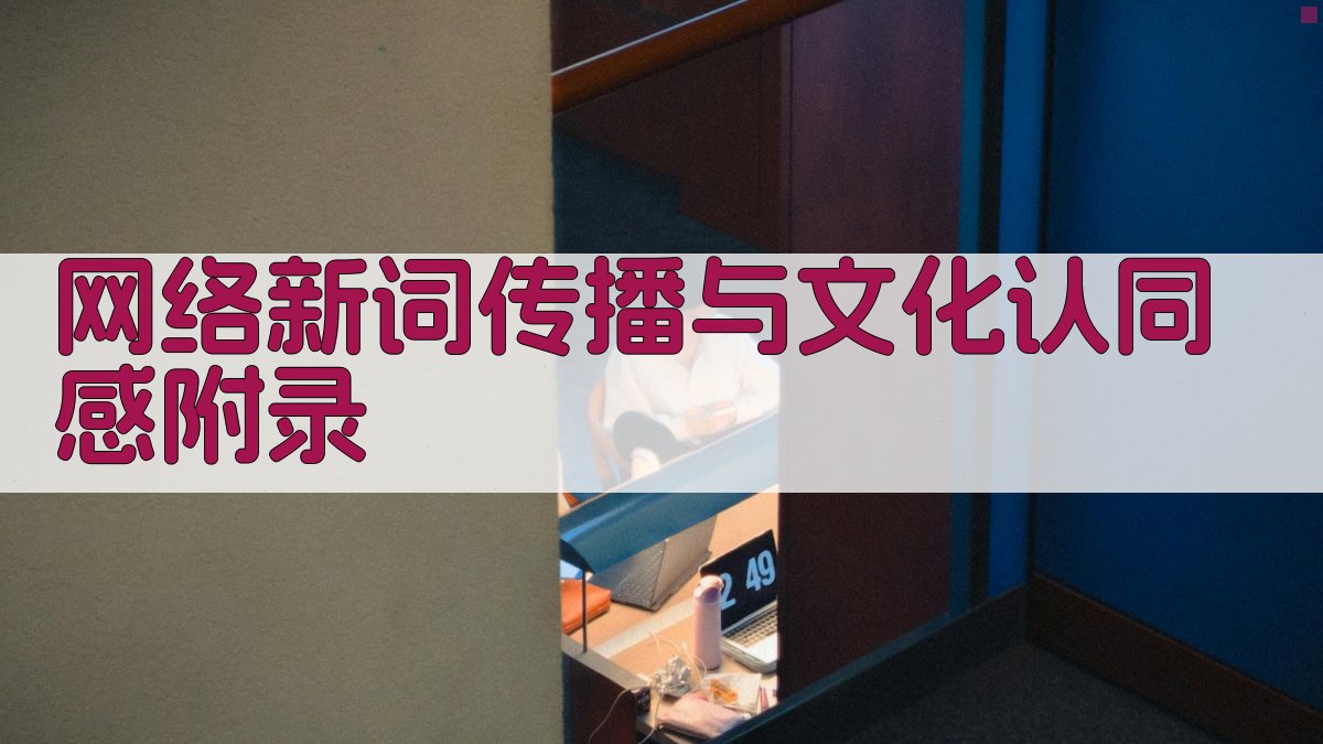 网络新词传播与文化认同感 · 附录 图1
