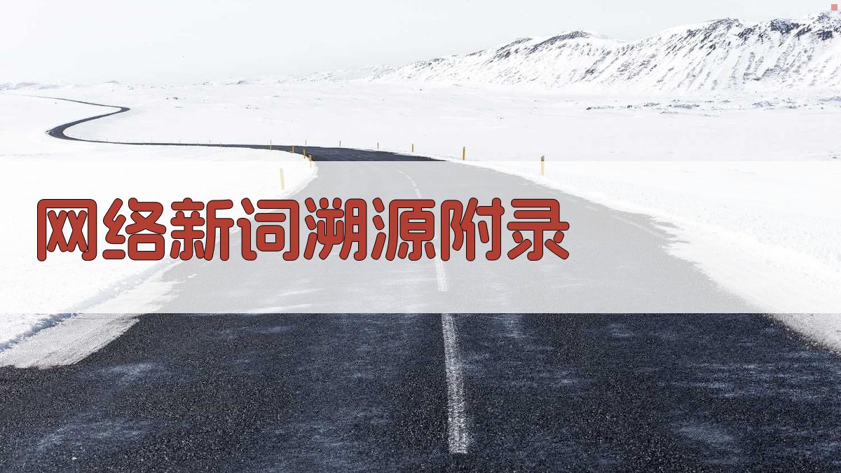 网络新词溯源 · 附录 图5