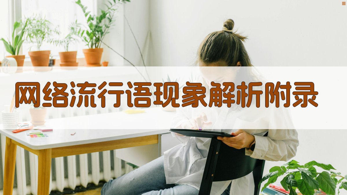 网络流行语现象解析 · 附录 图5