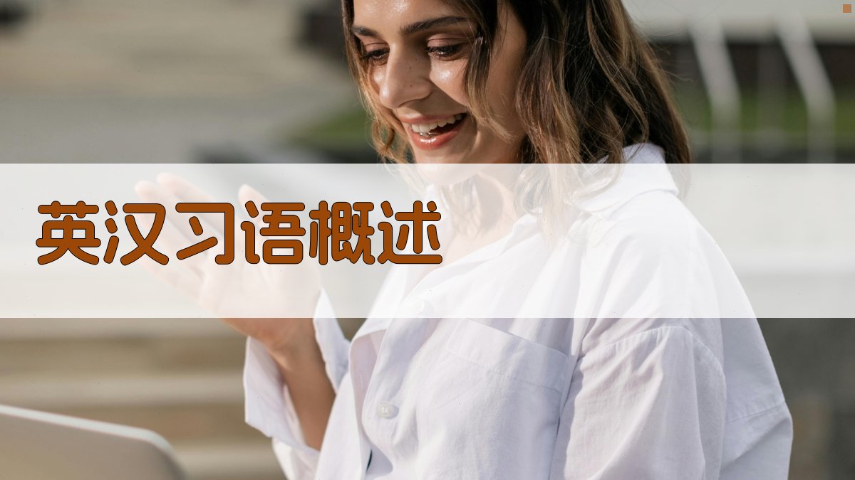 英汉习语概述 图1