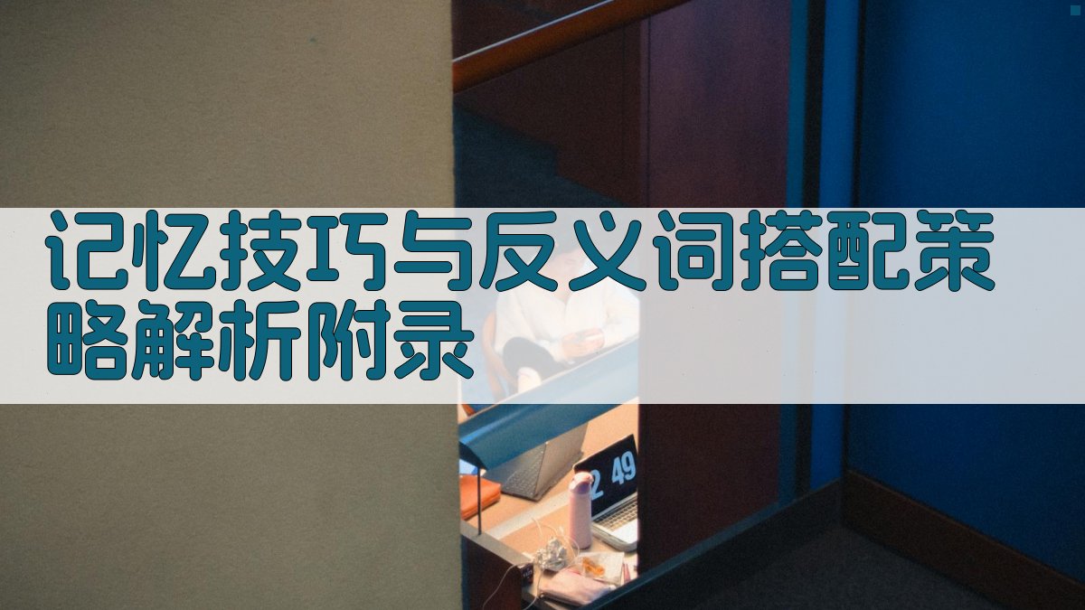 记忆技巧与反义词搭配策略解析 · 附录 图4