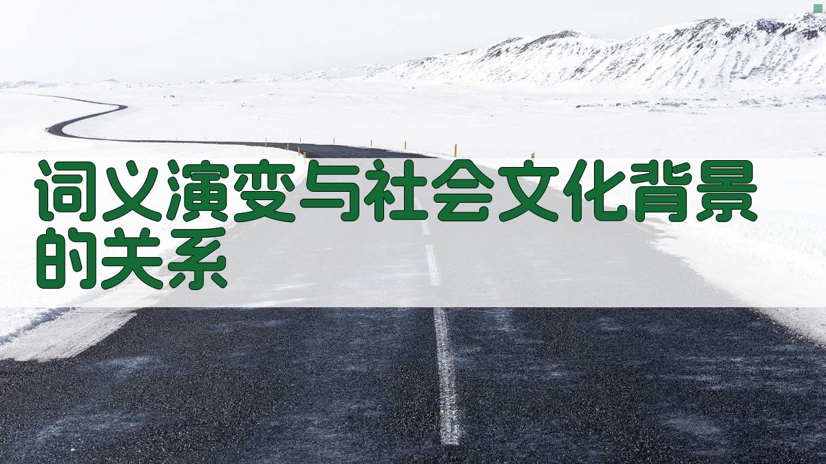 词义演变与社会文化背景的关系 图3
