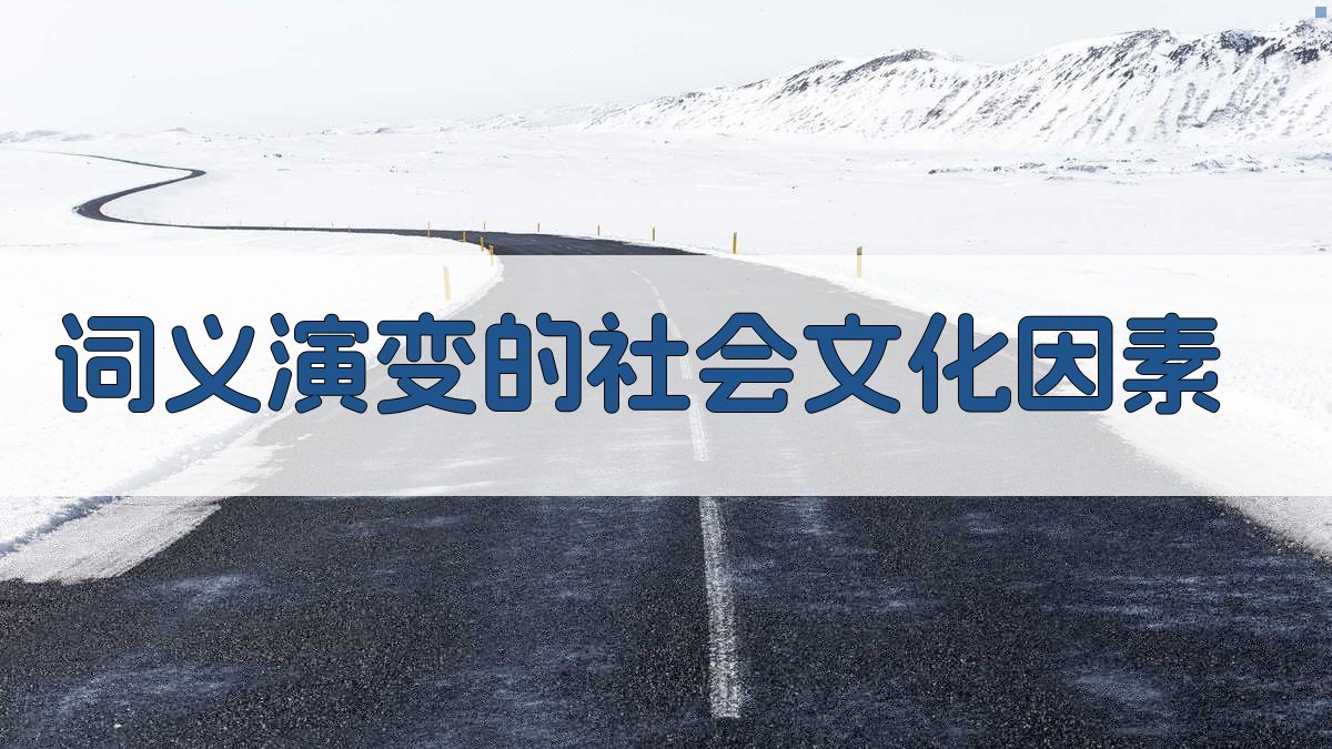 词义演变的社会文化因素 图3