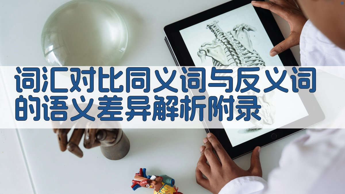 词汇对比同义词与反义词的语义差异解析 · 附录 图2