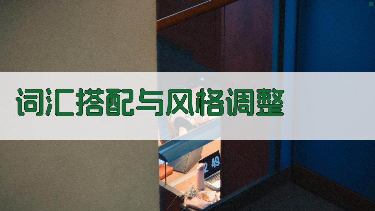 词汇搭配与风格调整 图5