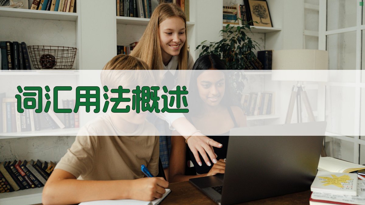词汇用法概述 图1