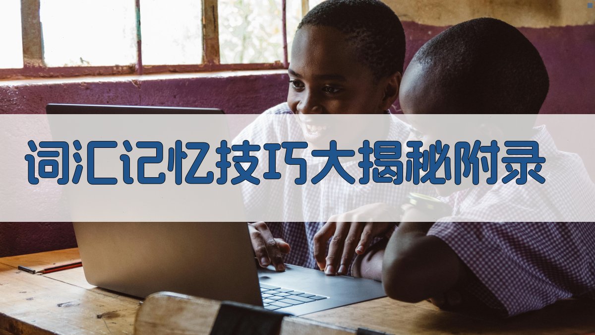 词汇记忆技巧大揭秘 · 附录 图3