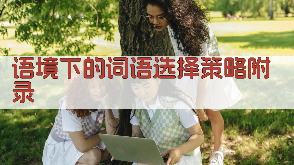 语境下的词语选择策略 · 附录 图4