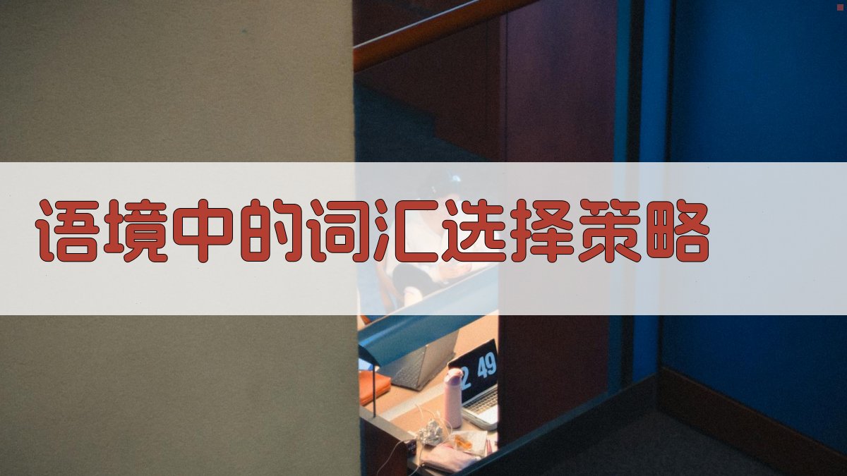 语境中的词汇选择策略 图2