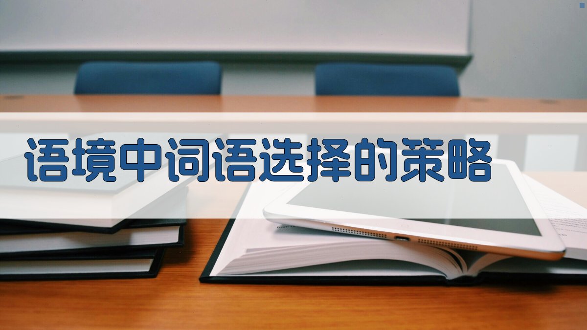 语境中词语选择的策略 图1