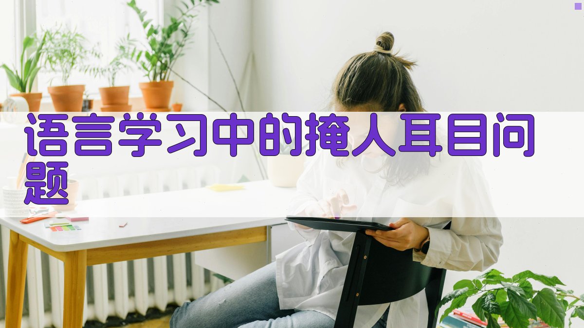 语言学习中的掩人耳目问题 图4