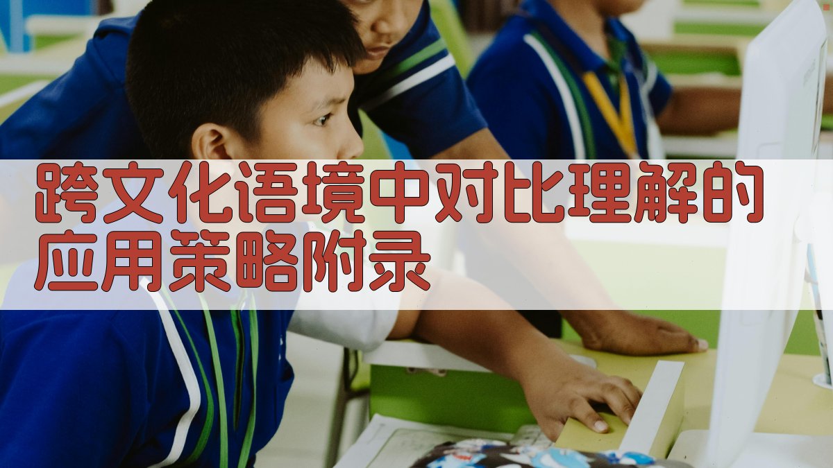 跨文化语境中对比理解的应用策略 · 附录 图2