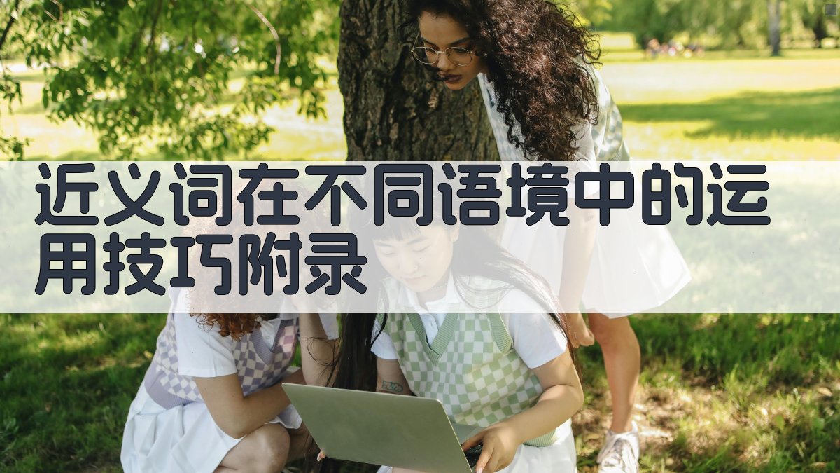 近义词在不同语境中的运用技巧 · 附录 图4